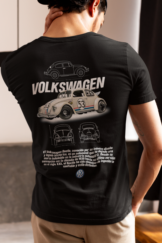 Playera Negra "Volkswagen Vocho" para Caballero