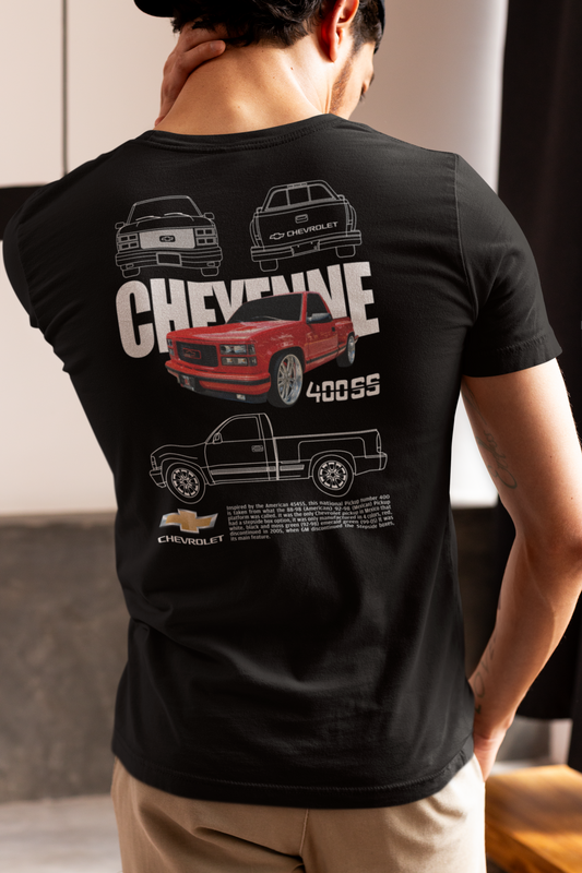 Playera Negra "Cheyenne 400ss" para Caballero