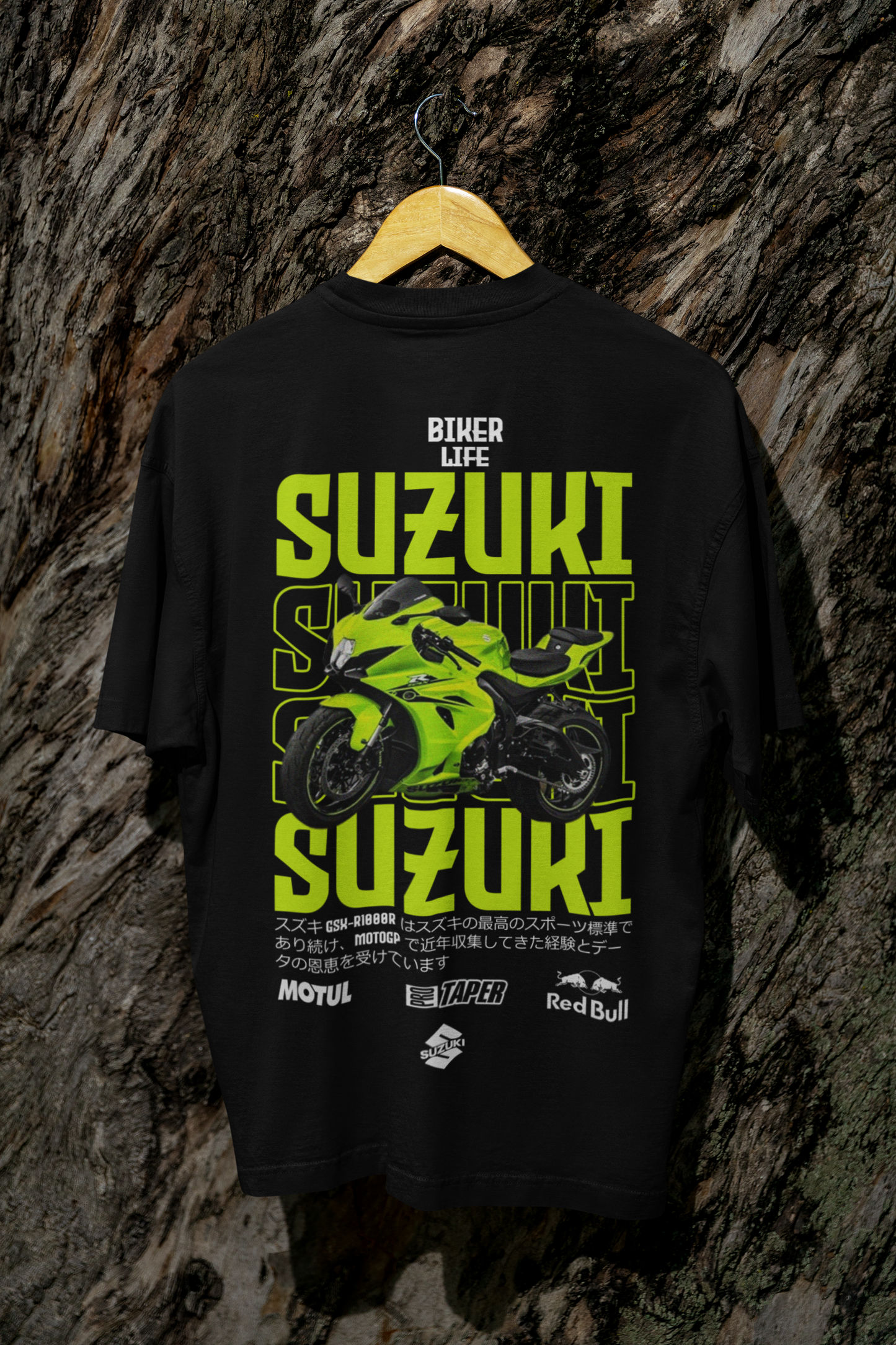 Playera Negra "Moto Suzuki GH-R1000R" para Caballero